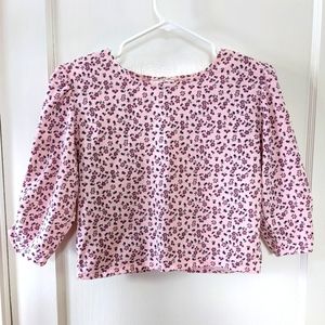 Vintage DEB cropped floral top